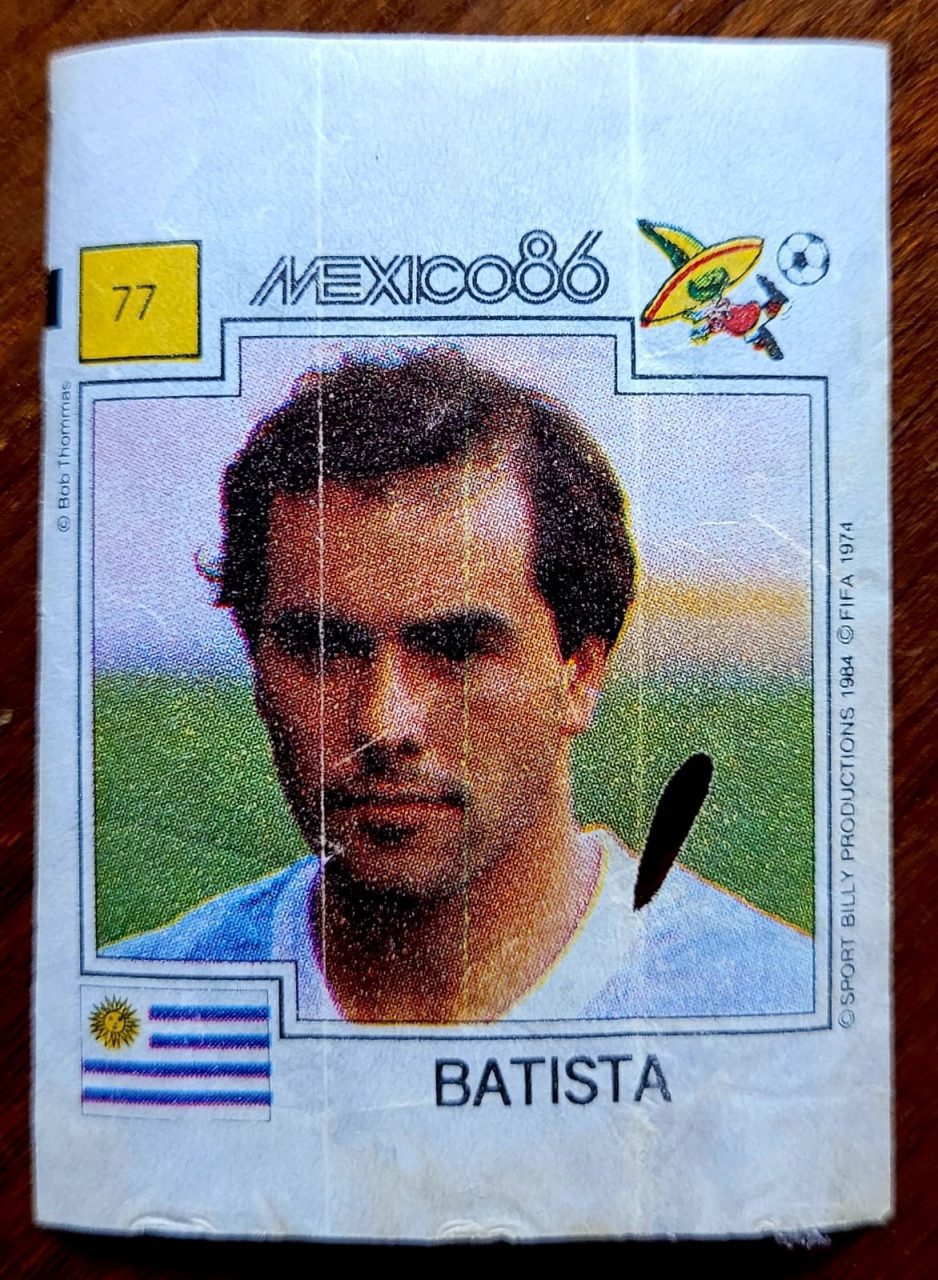 | Casa do Colecionador Figurinha Ping Pong - México 86 - Nº 077 - Uruguai - Batista