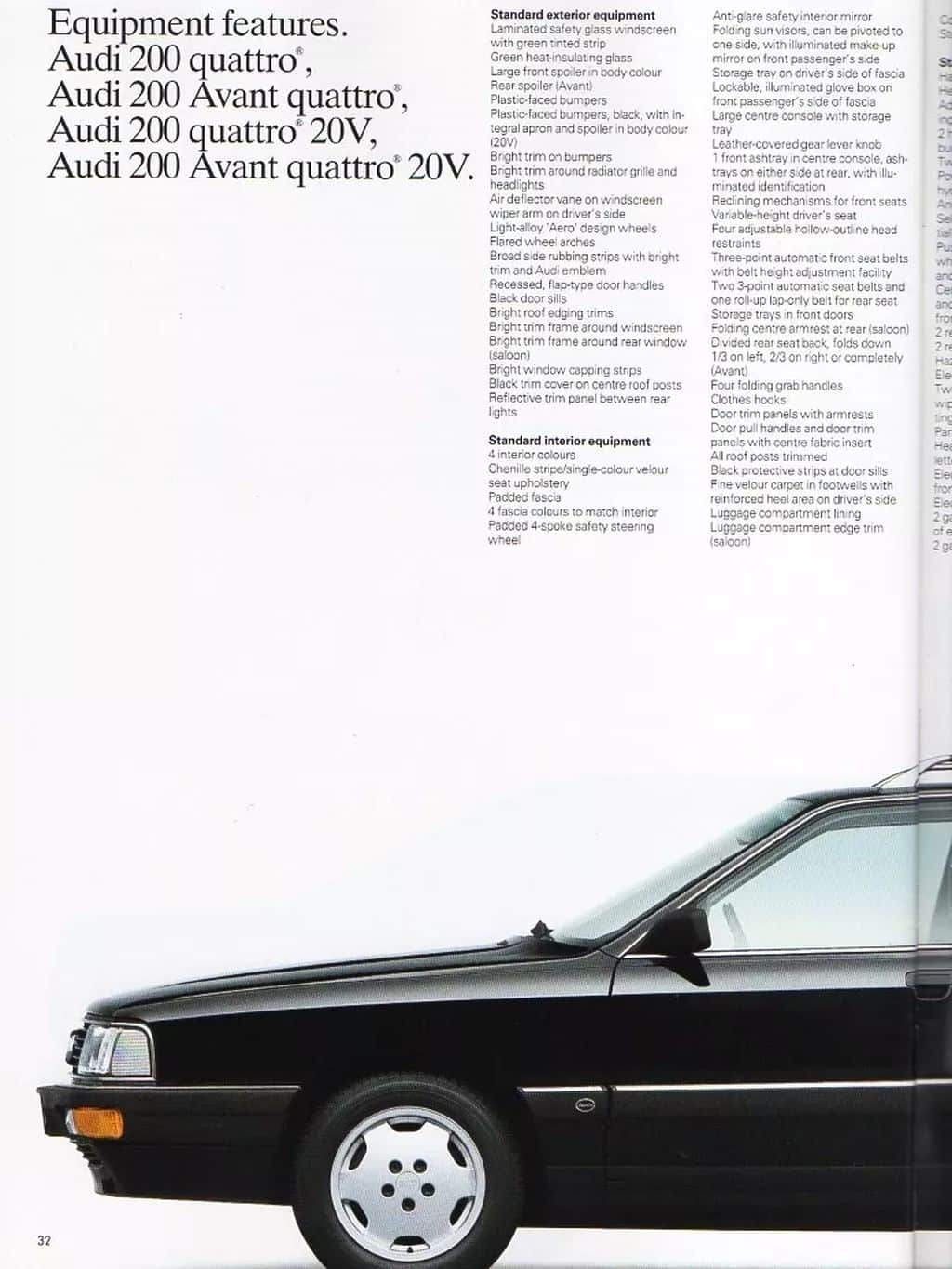 | Casa do Colecionador Folder De Venda Concessionaria Audi 200 - 1990 - Em Ingles