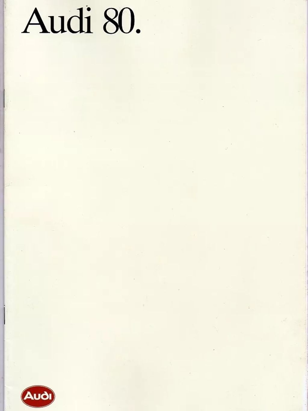 | Casa do Colecionador Folder De Venda Concessionaria Audi 80 - 1990 - Em Ingles