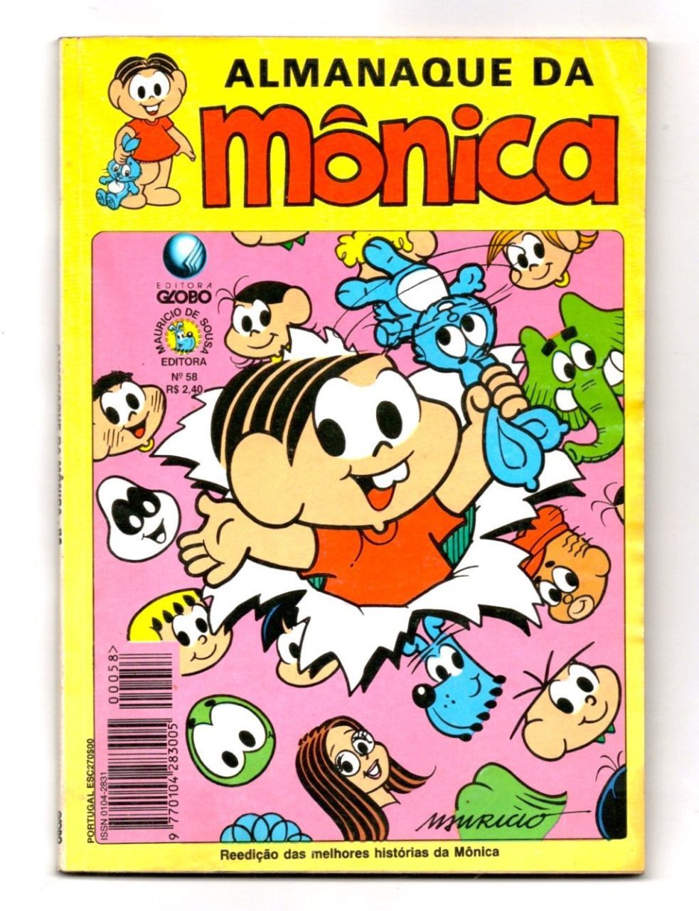 | Casa do Colecionador Hq Gibi Almanaque Da Monica No 58 Editora Globo 1997