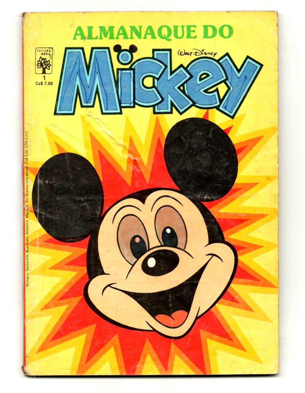 | Casa do Colecionador HQ Gibi Almanaque do Mickey - Nº 1 - Editora Abril - 1986