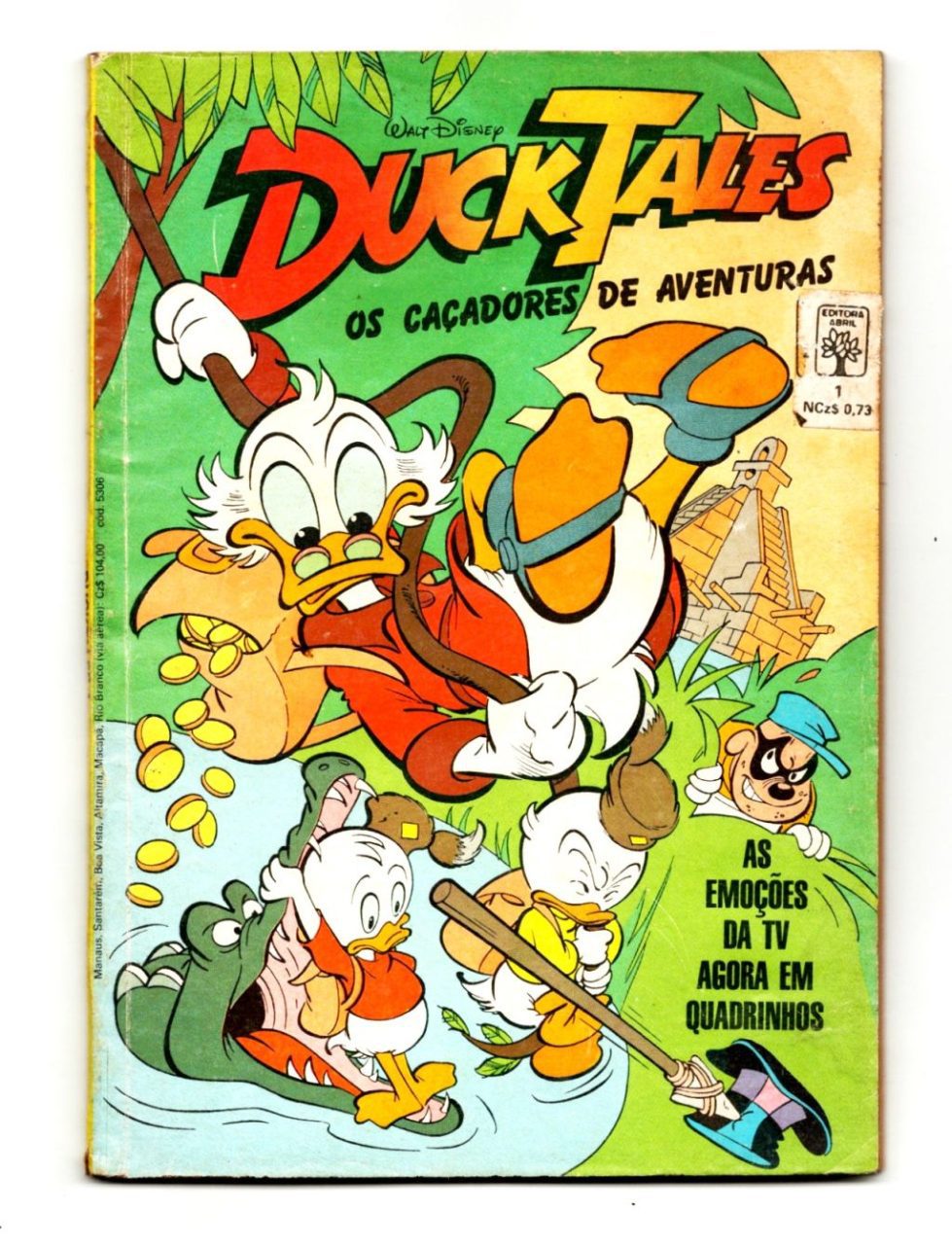 | Casa do Colecionador Hq Gibi DuckTales - Nº 1 - Editora Abril - 1988 - Formatinho