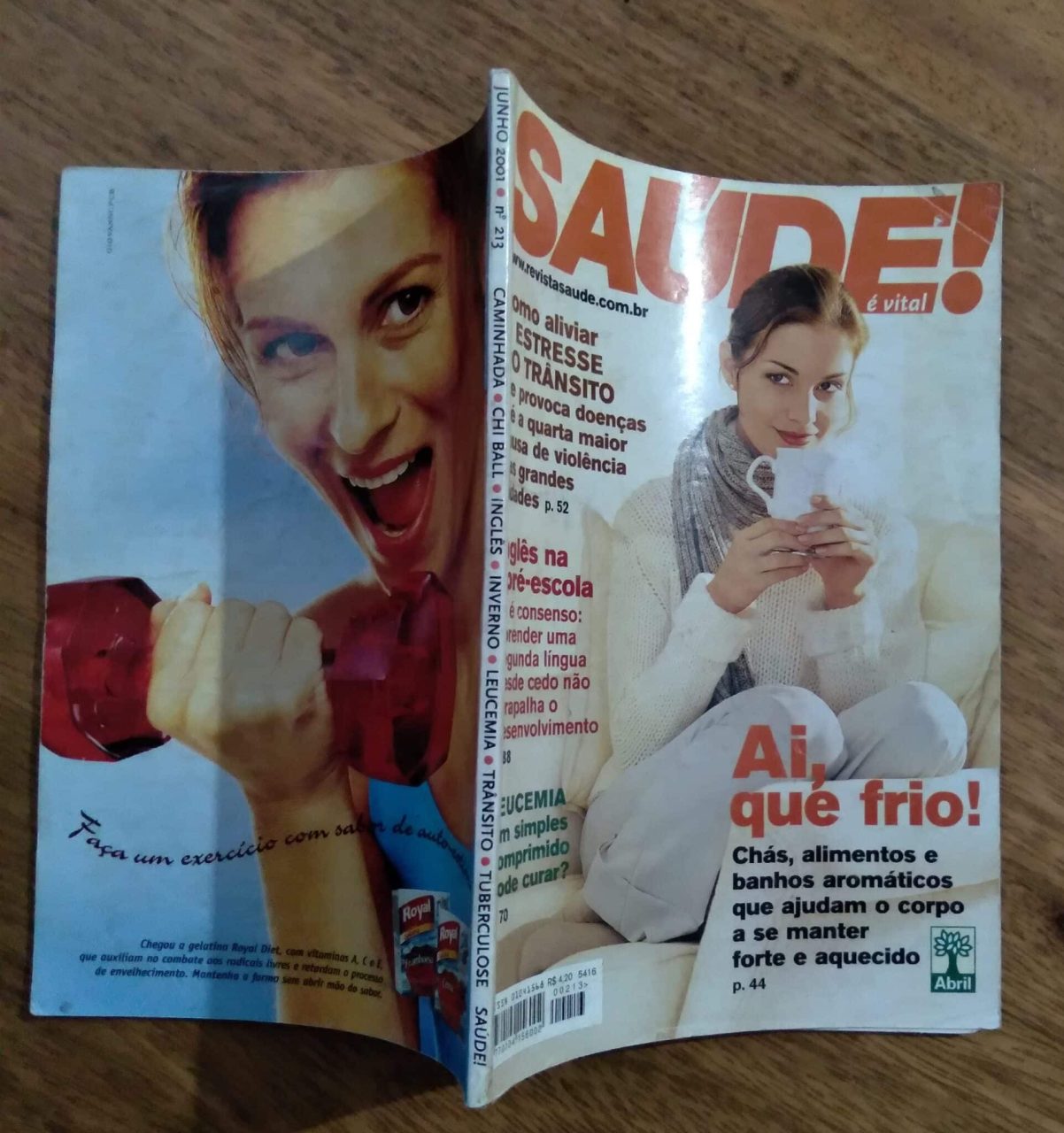 | Casa do Colecionador Lq19. Revista Saúde é vital 213. Que frio Estresse no trânsito Chás Leucemia.