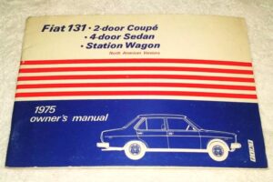 Manual Do Proprietario Fiat 131 - 1975 - Versoes Americanas