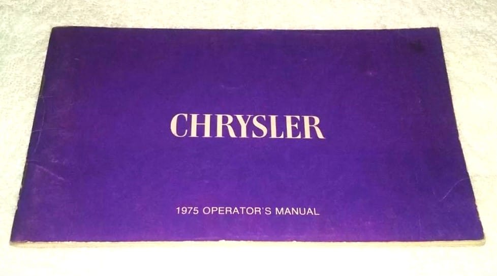 | Casa do Colecionador Manual Do Proprietario Linha Chrysler 1975 - Americana