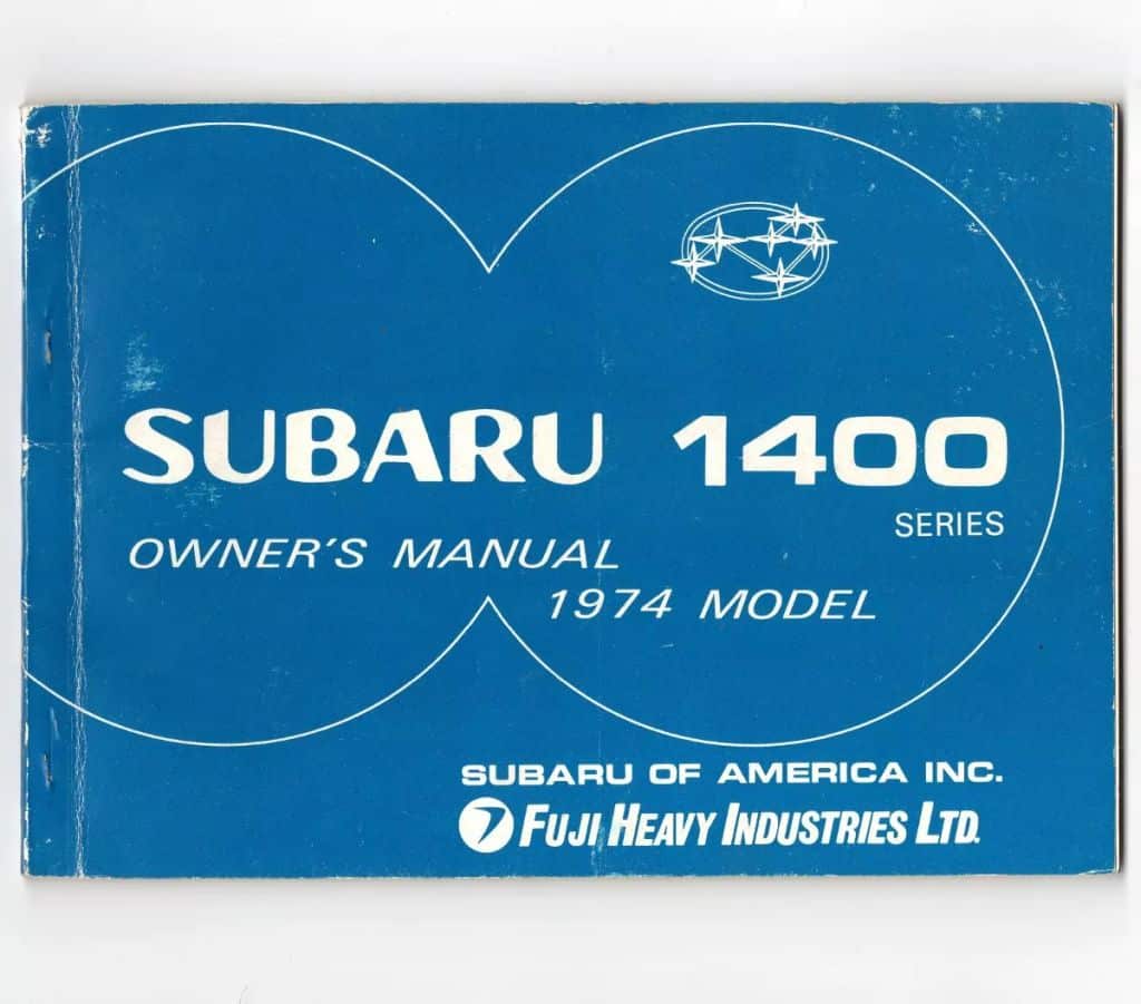 | Casa do Colecionador Manual Do Proprietario Subaru 1400 - 1974