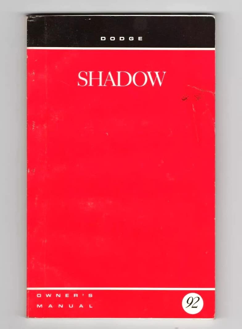 | Casa do Colecionador Manual Proprietario Dodge Shadow - 1992