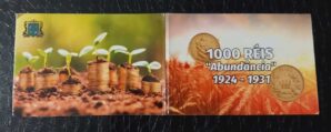 Moedas do mundo Encarte com moeda de 1000 Réis SKu 554