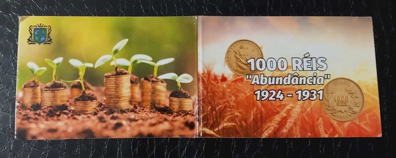 | Casa do Colecionador Moedas do mundo Encarte com moeda de 1000 Réis SKu 554