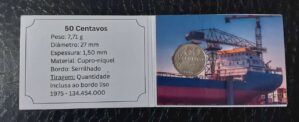 Moedas do mundo Encarte com moeda de 50 Centavos Sku 553