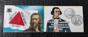 Moedas do mundo Encarte com moeda de 5.000 Cruzeiros Sku 550