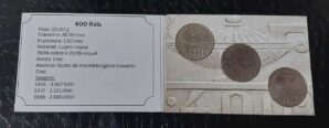 Moedas do mundo Encarte com moedas de 400 Réis Sku 555