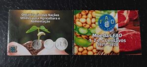Moedas do mundo Encarte com moedas FAO Sku 552