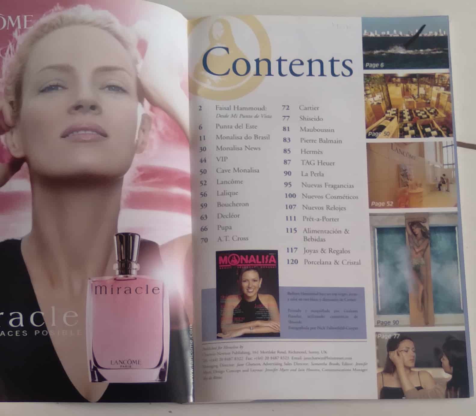 | Casa do Colecionador Ne5s. Revista Grupo Monalisa 5. Em Português e espanhol. Uruguai Fragrances.