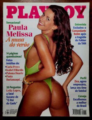 Playboy Nº 258 - Paula Melissa (Revista com Pôster) Janeiro 1997