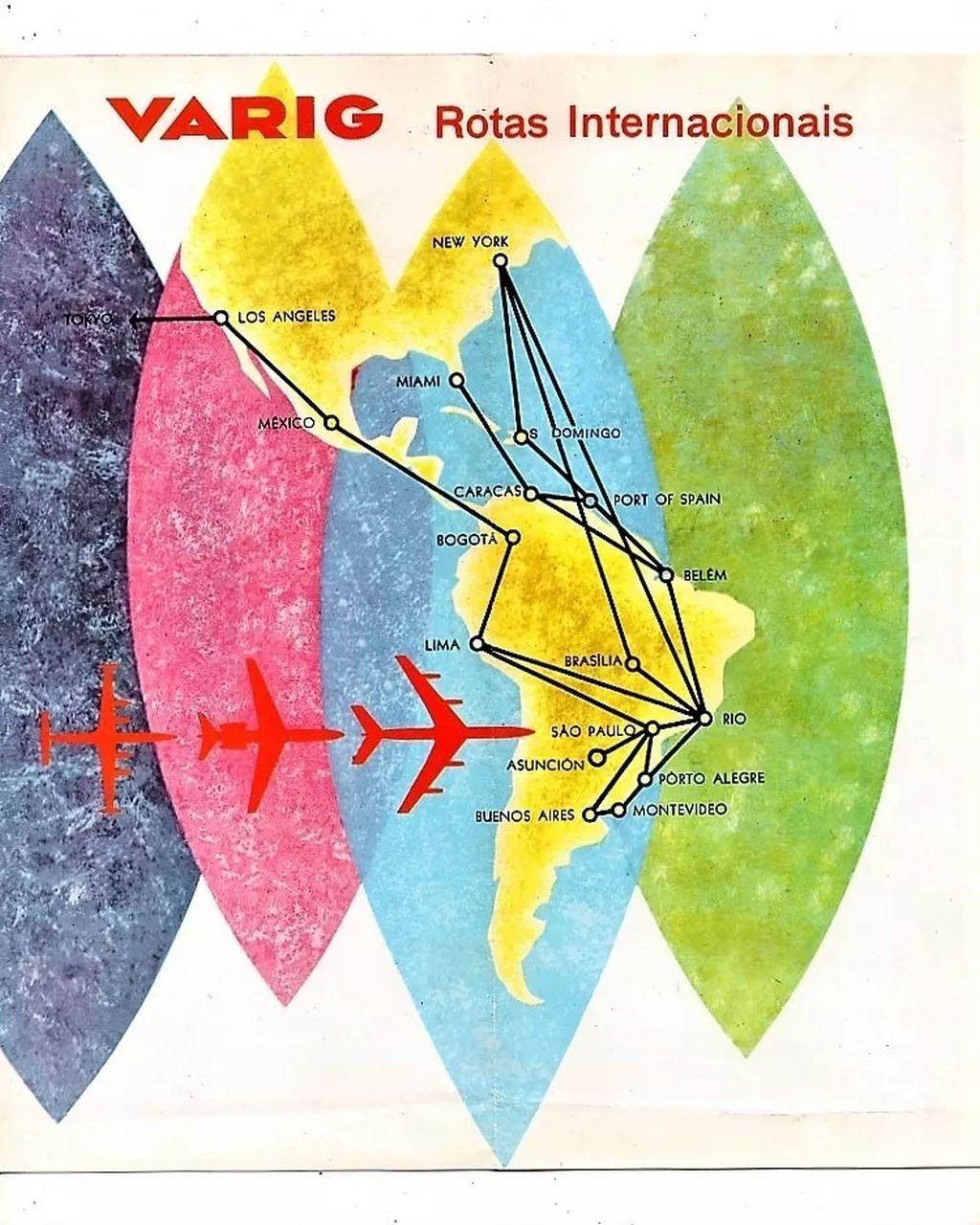 | Casa do Colecionador Propaganda Antiga Folder Varig Serviço A Jato - Anos 60