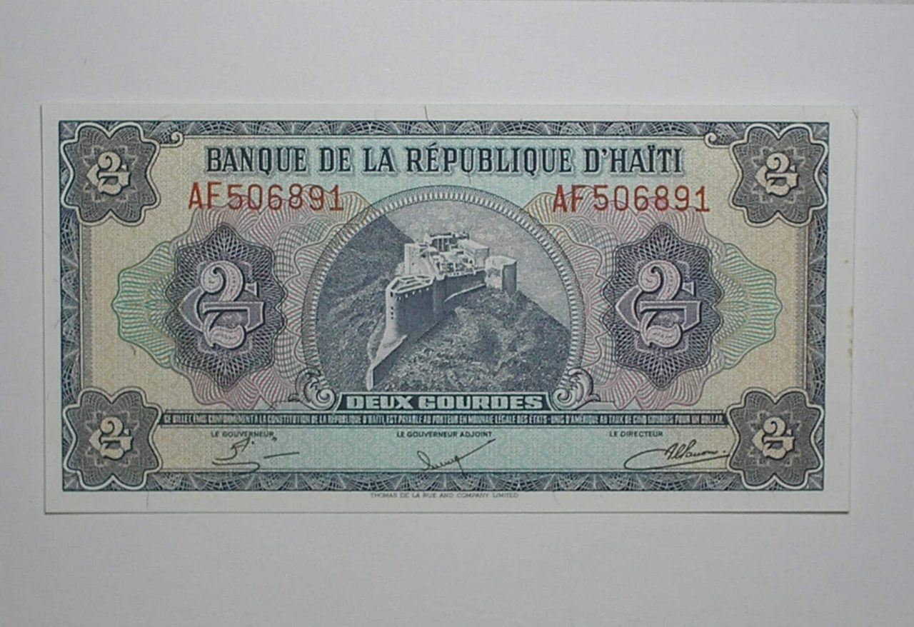 Republica Do Haiti Cedula Estrangeira 2 Gourdes 1979 Flor De Estampa 2
