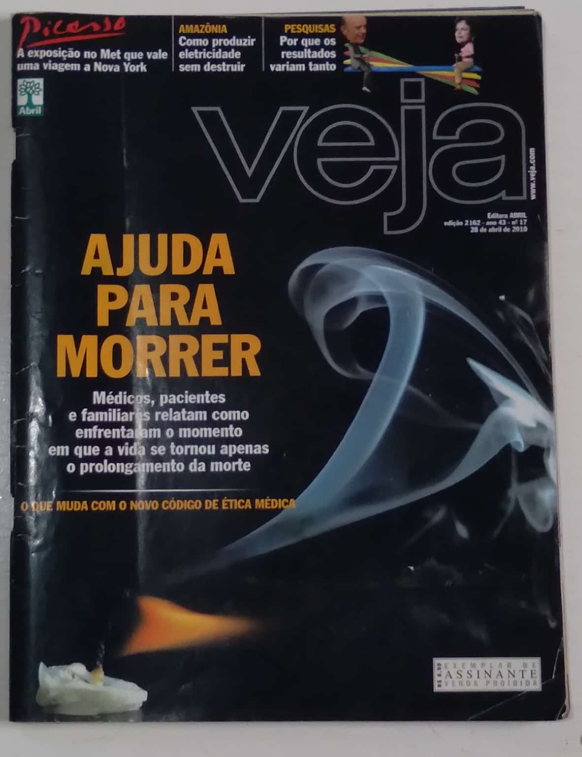 | Casa do Colecionador Revista Veja 2162. Ajuda para morrer. Amazônia. Ética.