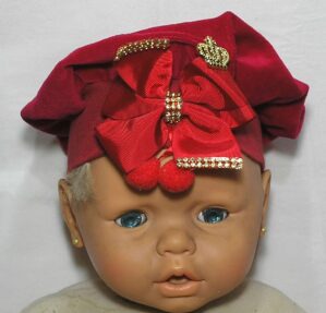 Touca Infantil Menina de 1 ano até 2 anos, Plush tipo aveludado com decoração frontal