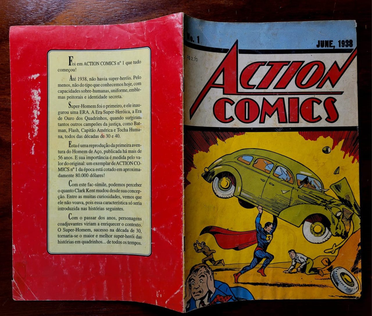 | Casa do Colecionador Action Comics Nº 01 (Junho 1938) Fac Símile (Editora Abril) Setembro de 1994 (HQ/Gibi)