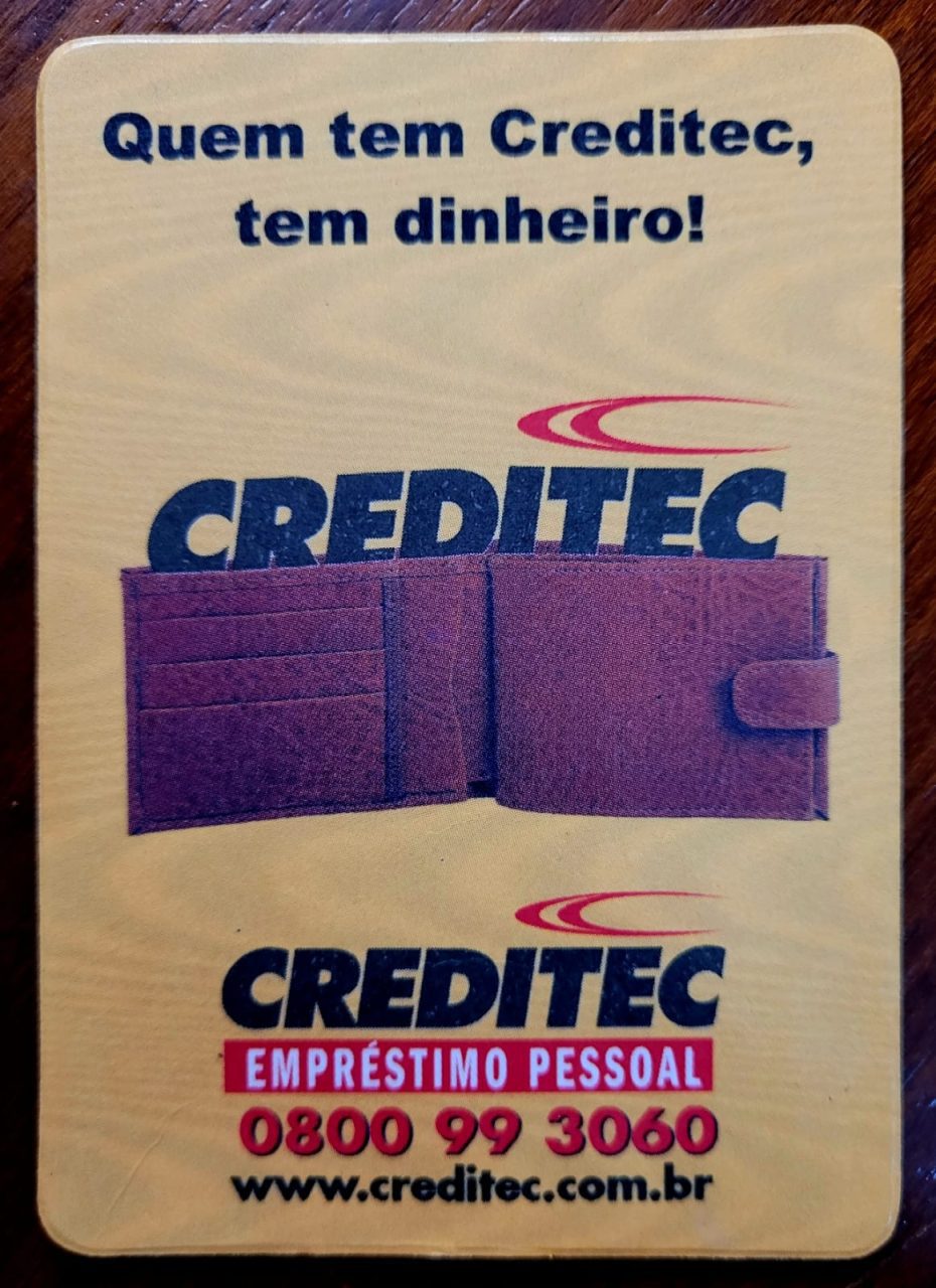| Casa do Colecionador Calendário de Bolso (Tema Propaganda) Creditec - Ano 2003