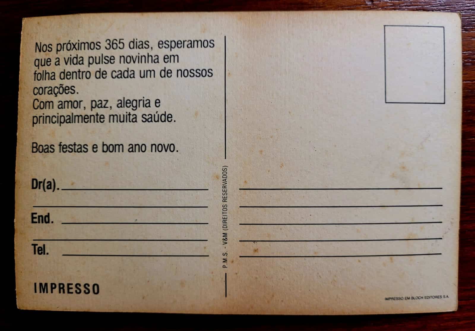 | Casa do Colecionador Cartão Postal - Ano Novo, Vida Nova