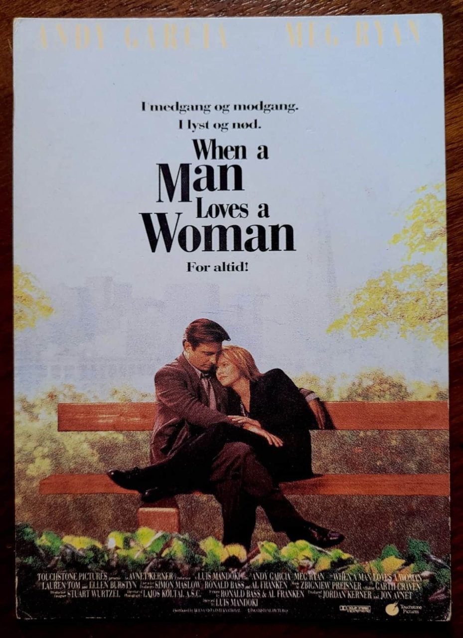 Cartão Postal Estrangeiro - Dinamarca - Filme When a Man Loves a Woman