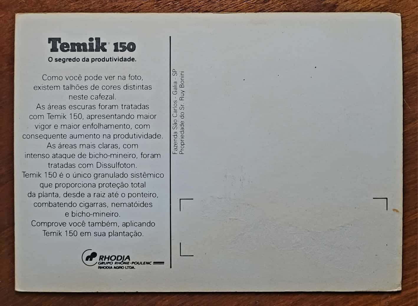 | Casa do Colecionador Cartão Postal (Tema Propaganda) Temik 150