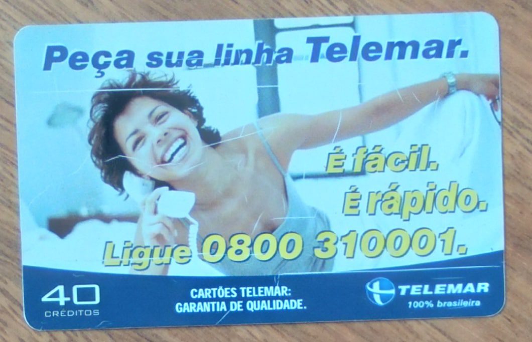| Casa do Colecionador Cartão telefone Brasil Telemar Indutivo 2002. Peça sua linha. Valor de cada ct.