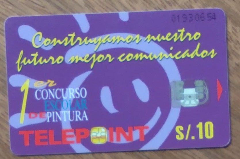 | Casa do Colecionador Cartão telefone Peru Telepoint. Nosso futuro. Pintura Vladimir Salas.