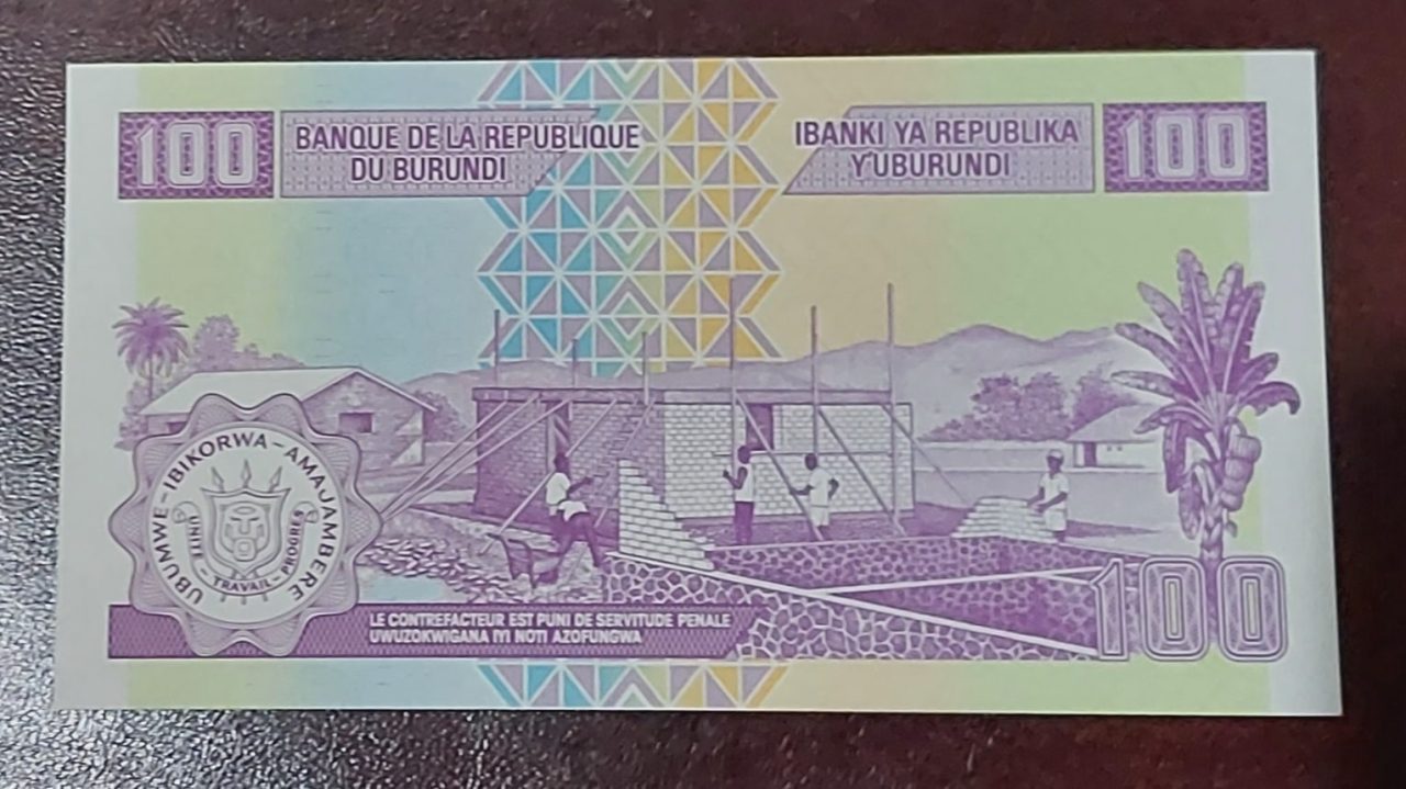 | Casa do Colecionador Cédulas do mundo República de Burundi FE Sku 748
