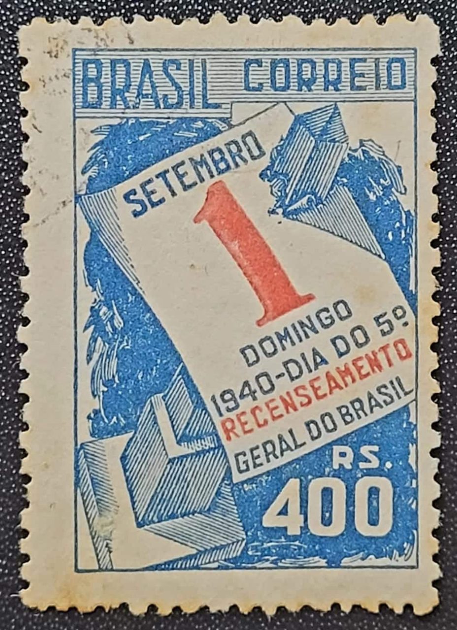 | Casa do Colecionador Comemorativos - RHM C0158 A (Usado - Variedade) 400 Réis - 5º Recenseamento Geral do Brasil - 14/01/1941 (Selos do Brasil)