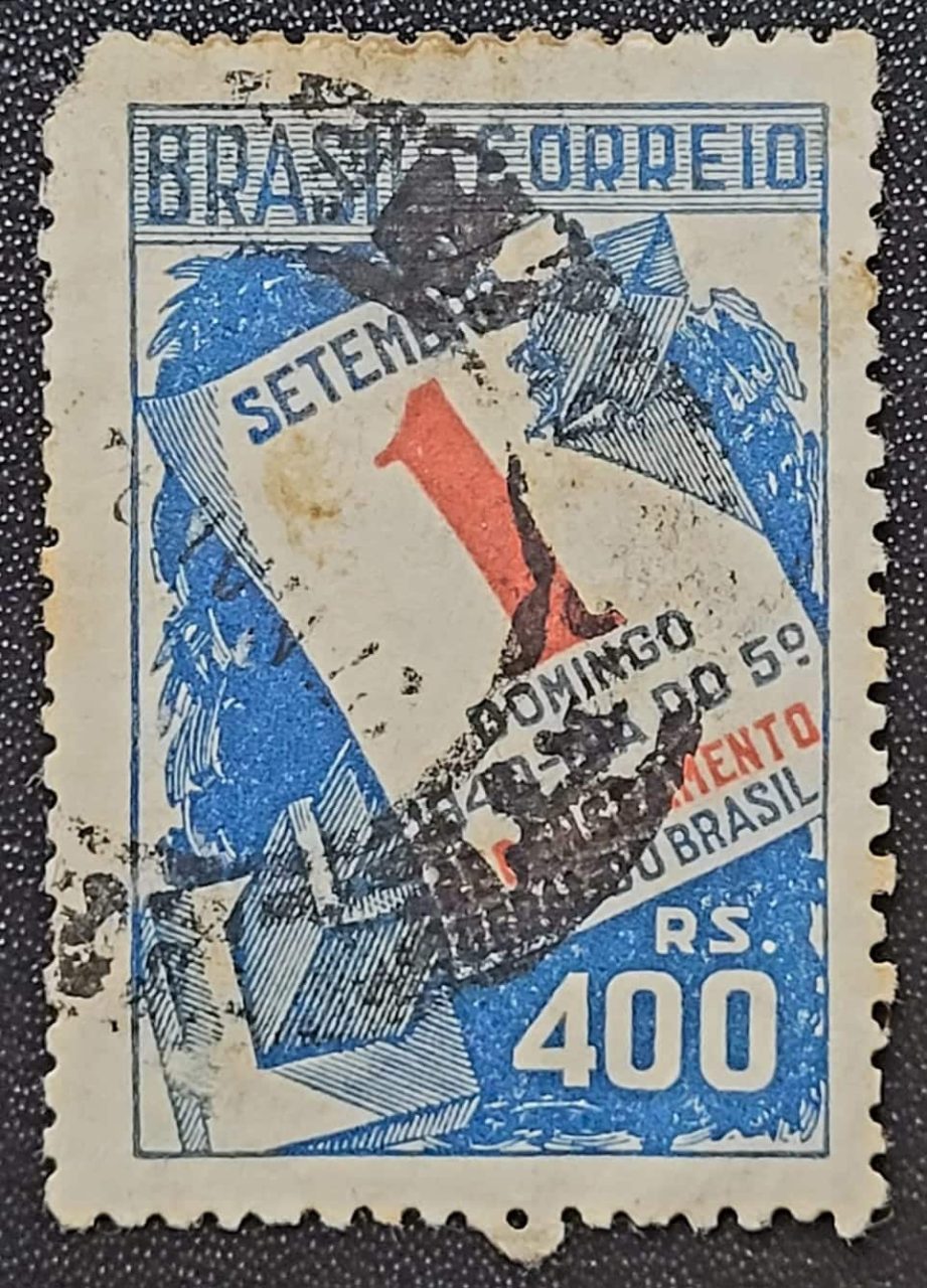 | Casa do Colecionador Comemorativos - RHM C0159 D (Usado - Variedade) 400 Réis - 5º Recenseamento Geral do Brasil - 14/01/1941