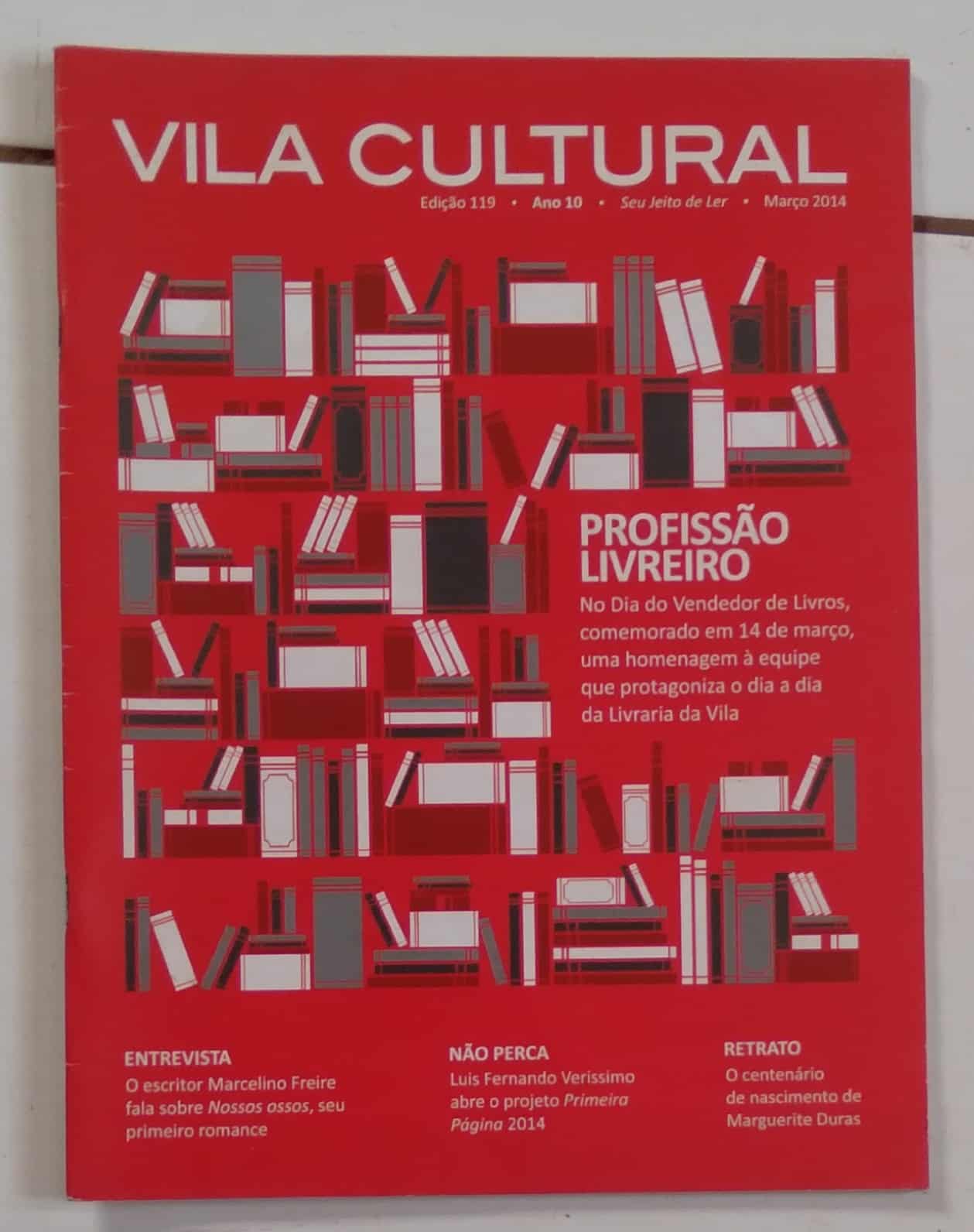 Lg28. Revista Vila cultural 119. Profissão livreiro entrevistas.