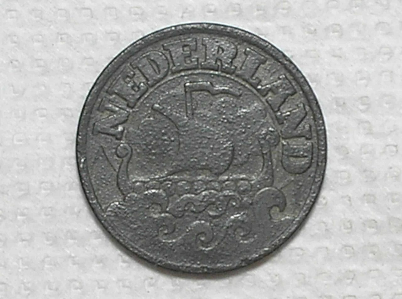 | Casa do Colecionador Netherland) 25 Cents - 1942 / 2ª Guerra / 5g - 26mm / Zinc / box53