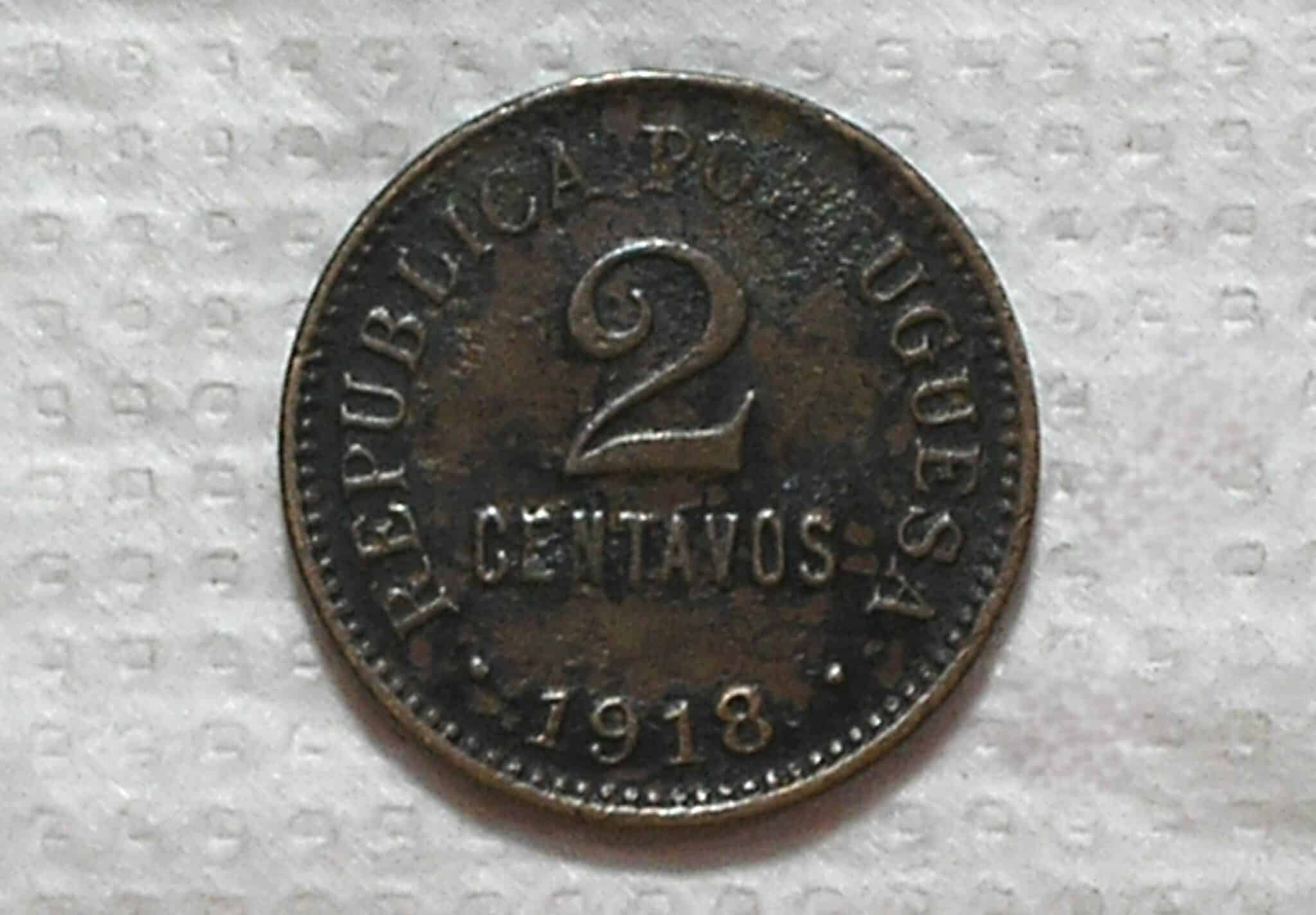 | Casa do Colecionador Portugal) 2 Centavos - 1918 / Bronze / box54