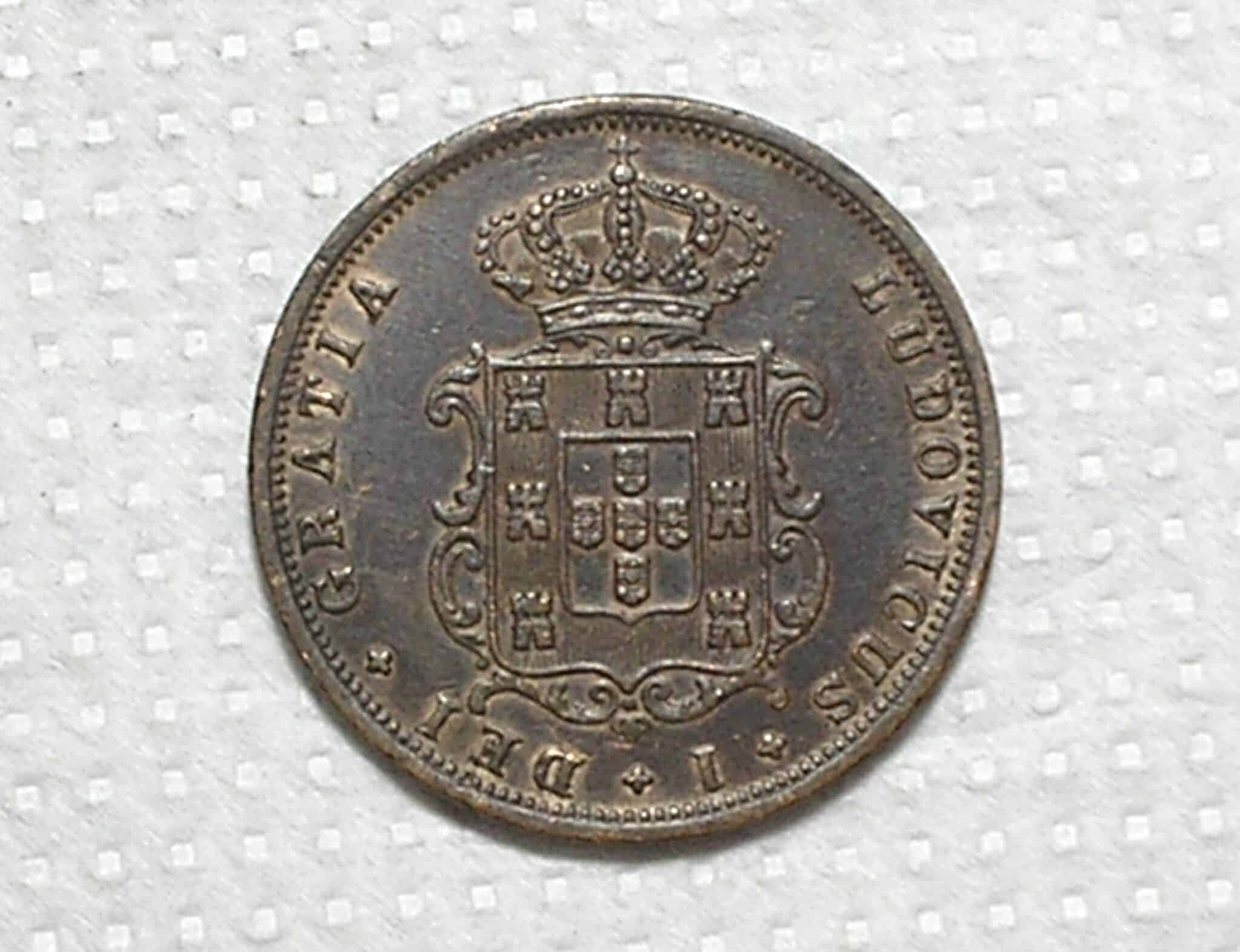 | Casa do Colecionador Portugal) V Réis - 1875 / 26mm / Cobre / Mbc/S / box54
