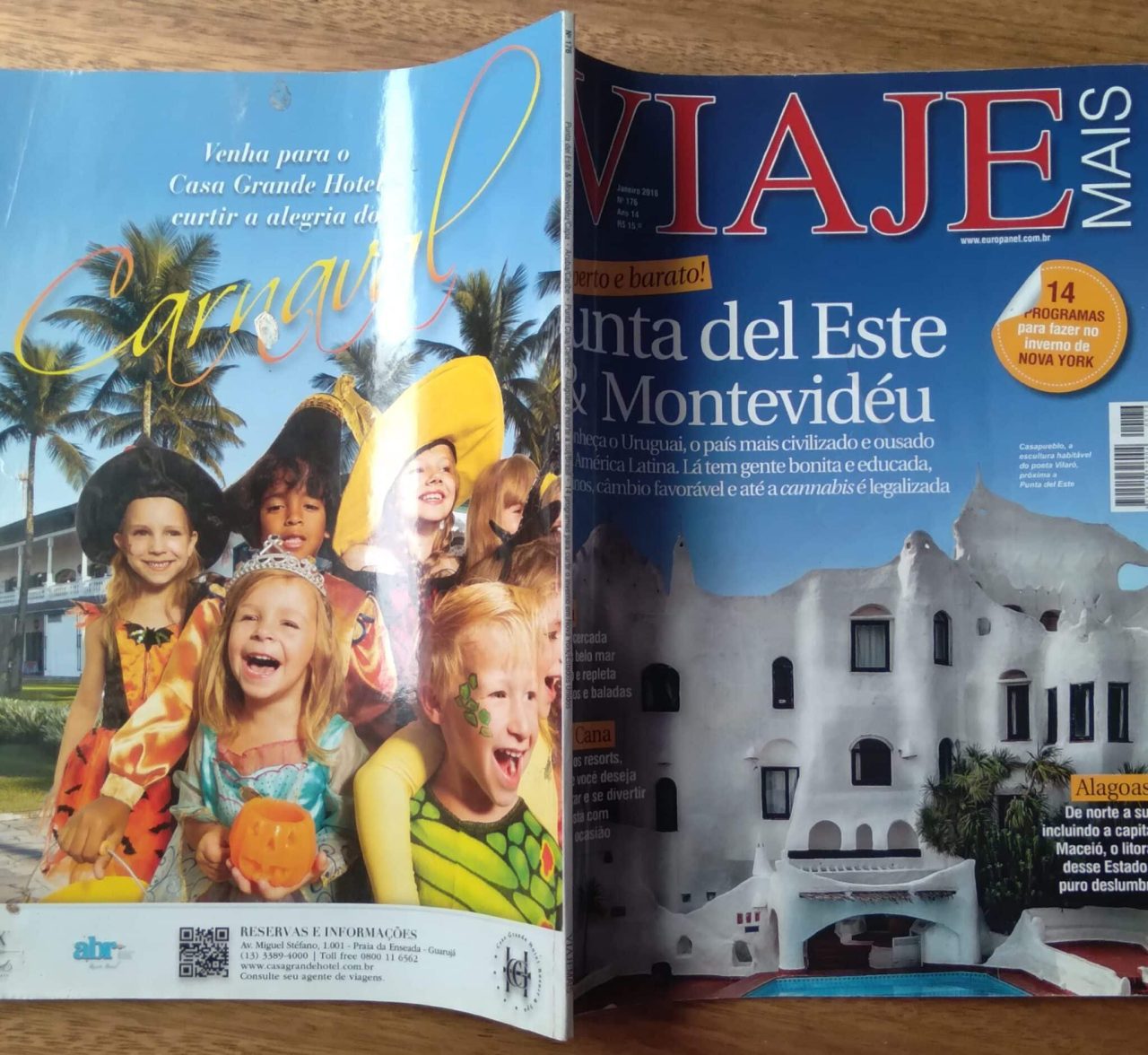 | Casa do Colecionador Revista em Espanhol Viaje mais 176 2016. Punta del Este e Montevideu.