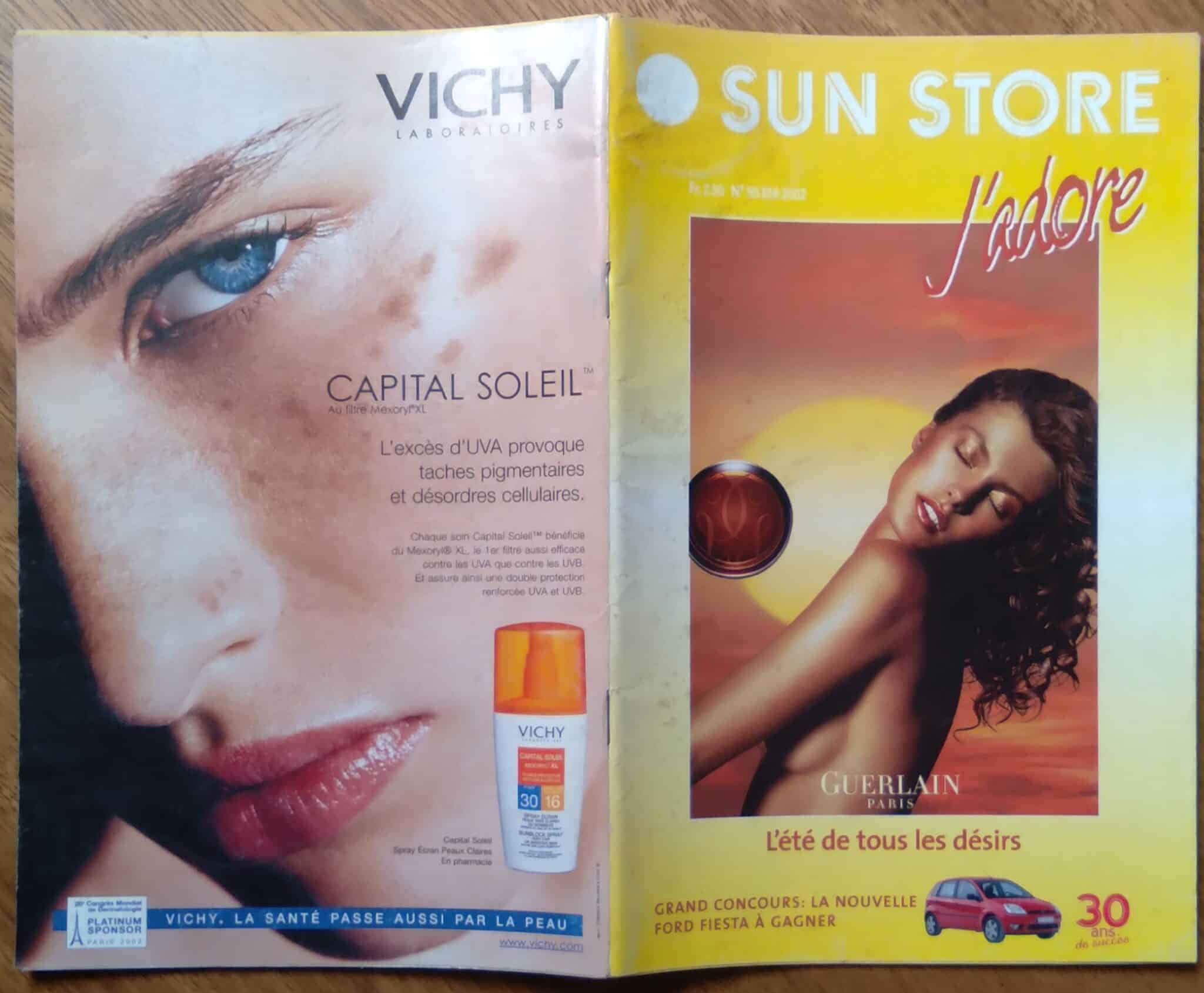 | Casa do Colecionador Revista em francês Sun Store j'adore. Catalogo de Produtos de verão.