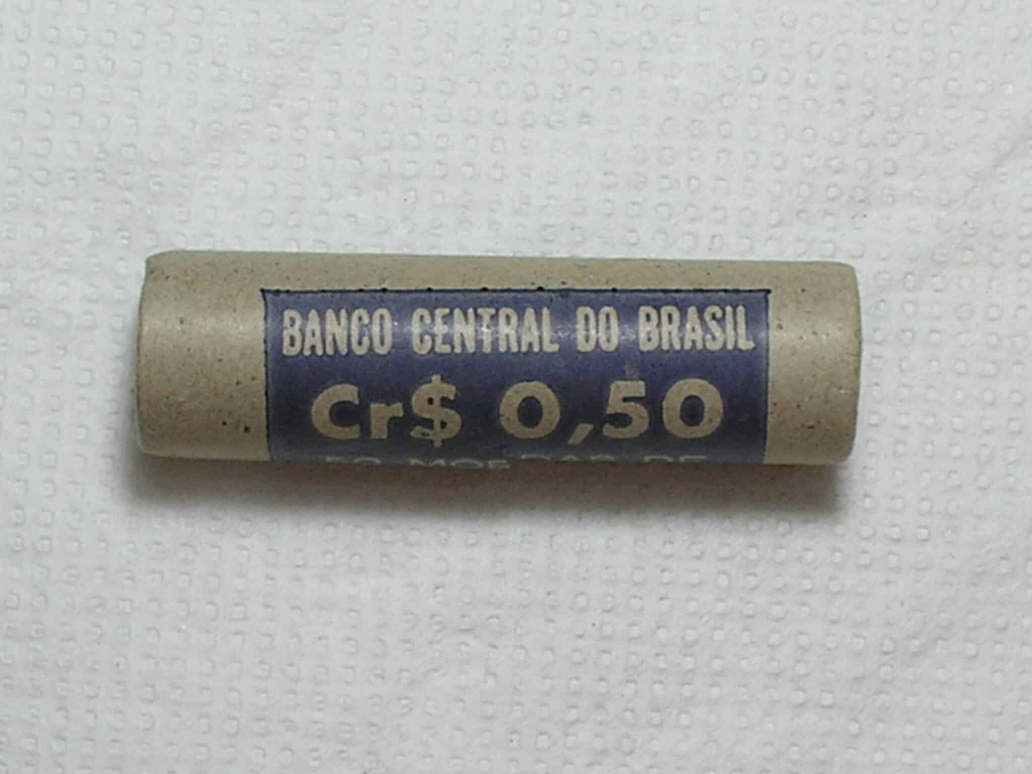 | Casa do Colecionador Rolo Original fechado do Banco central do Brasil com 50 moedas de 1 Centavo 1975 da "FAO" Cana de Açucar - Flor de Cunho - Peças escassas / m440.1