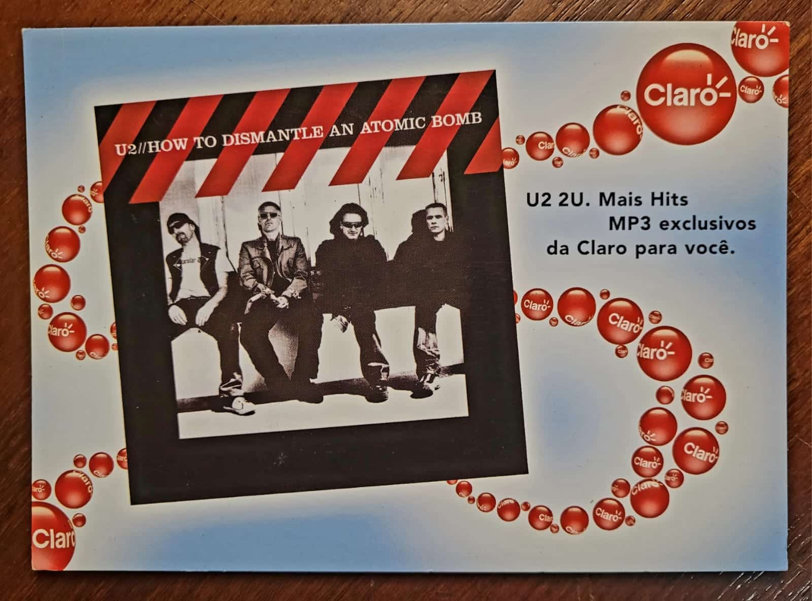 | Casa do Colecionador Cartão Postal - Tema Propaganda - Claro / U2