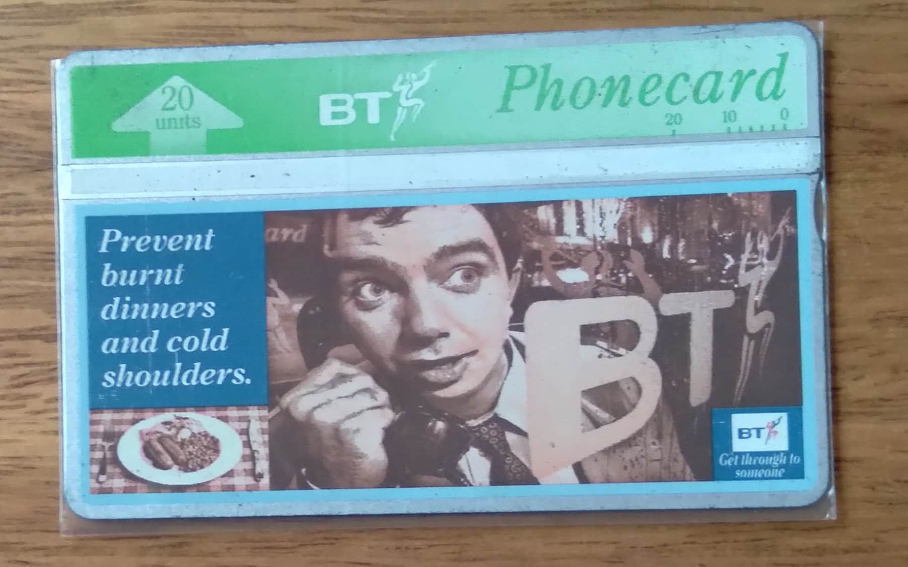 | Casa do Colecionador Cartão telefone Inglaterra BT. Mídia aviso em azul.