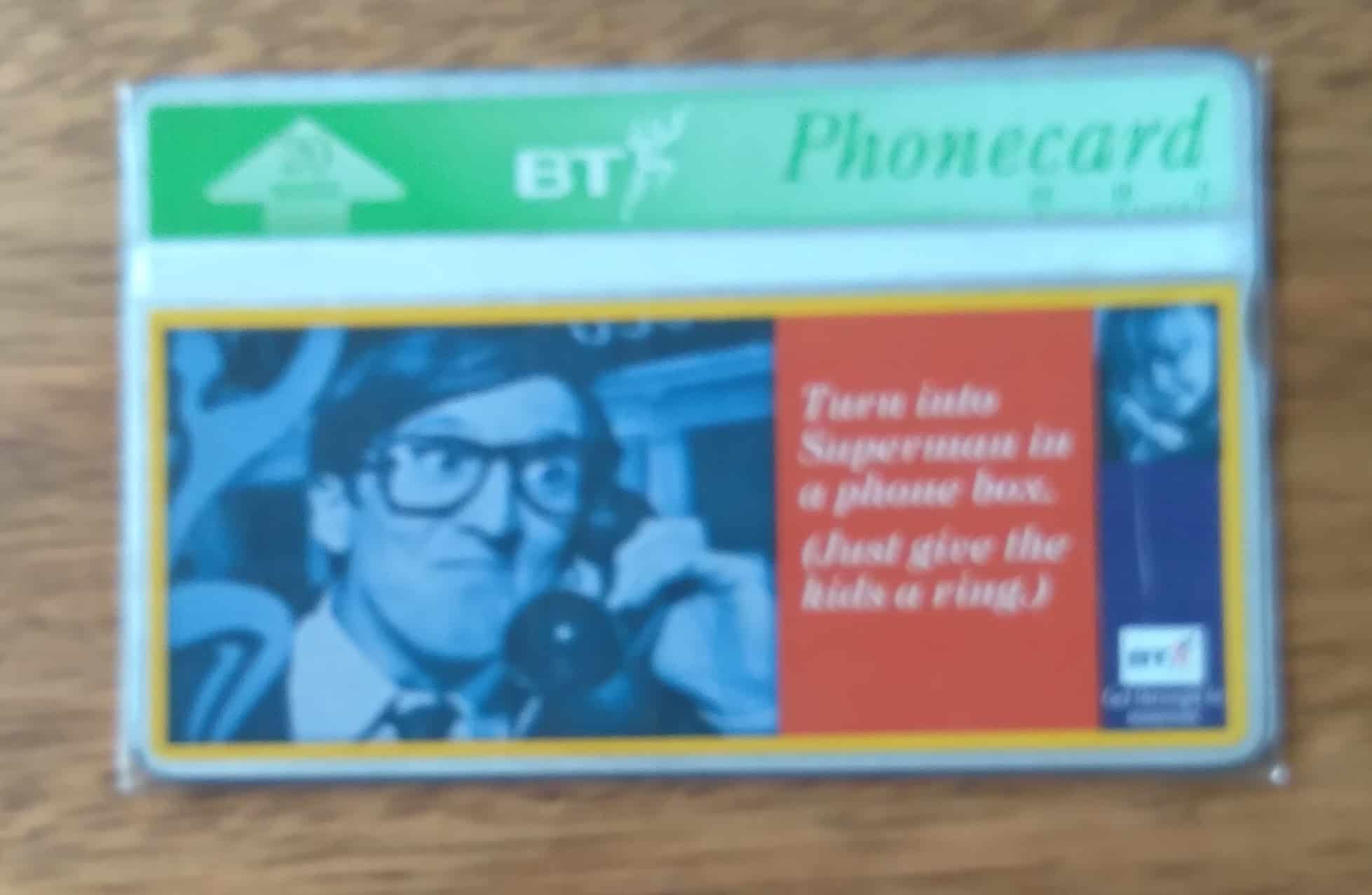 | Casa do Colecionador Cartão telefone Inglaterra BT. Mídia aviso em vermelho.