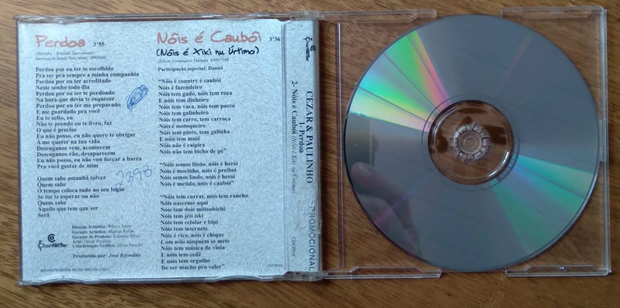 | Casa do Colecionador Cd promocional slim Cezar e Paulinho nois é caubói.