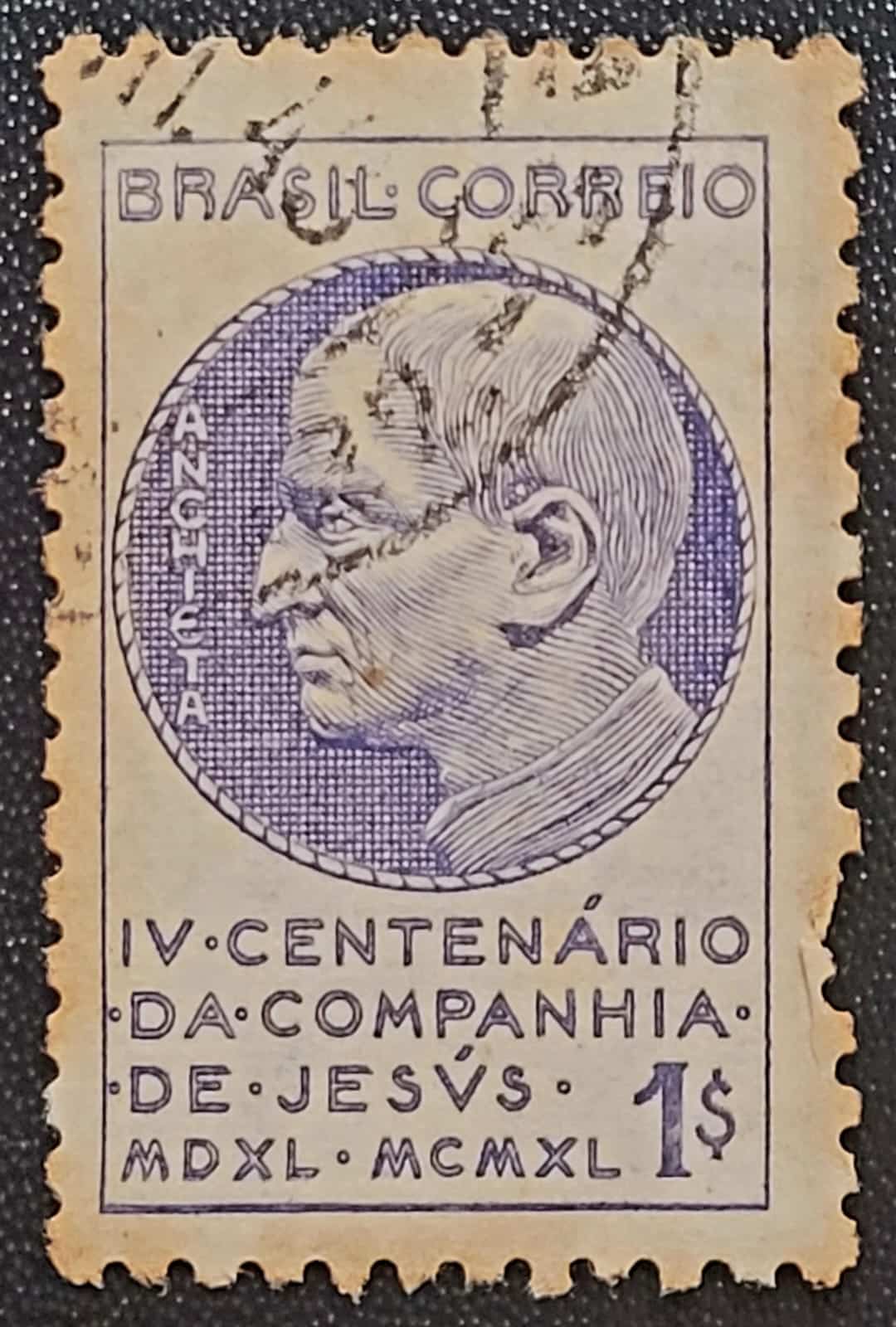 | Casa do Colecionador Comemorativos - RHM C0168 (Usado) 1$ - 4º Centenário da Companhia de Jesus - 01/08/1941 (Selos do Brasil)