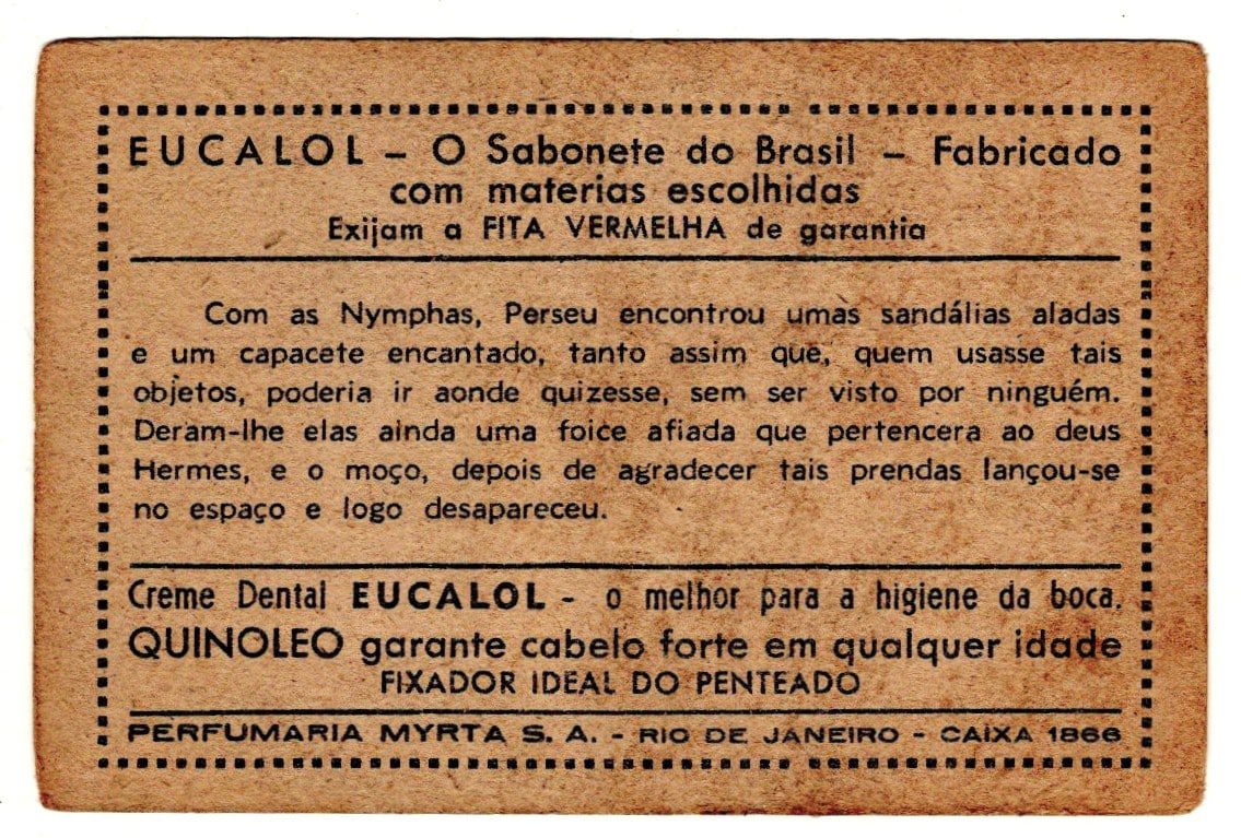 | Casa do Colecionador Estampas Eucalol Lendas da Antiguidade - Perseu - Serie 206 - Estampa 7