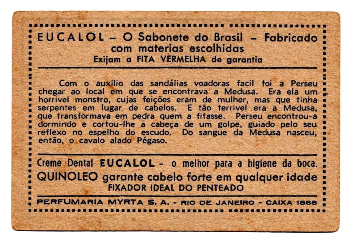 | Casa do Colecionador Estampas Eucalol Lendas da Antiguidade - Perseu - Serie 206 - Estampa 8