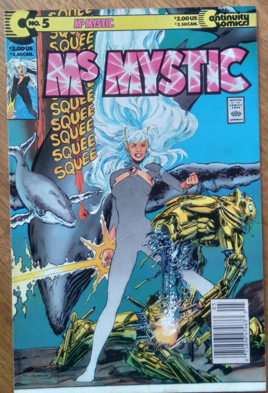 | Casa do Colecionador Gibi em inglês Ms Mystic 5 1990. Whale Song. Continuity comics.