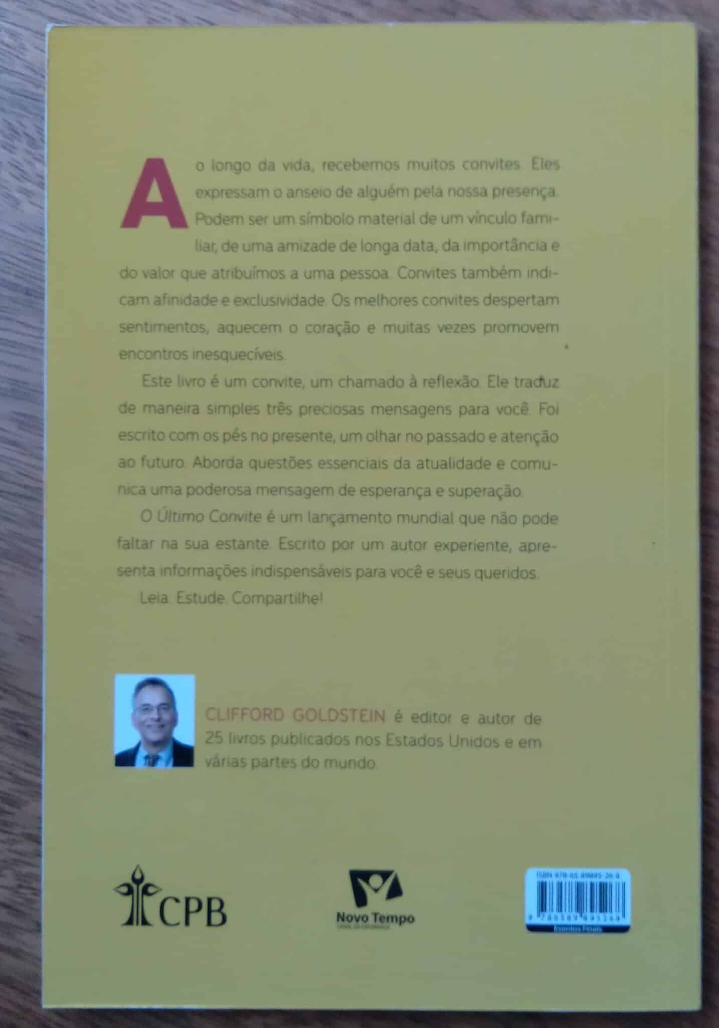 | Casa do Colecionador Livro Último convite. Clifford Goldstein. CPB.