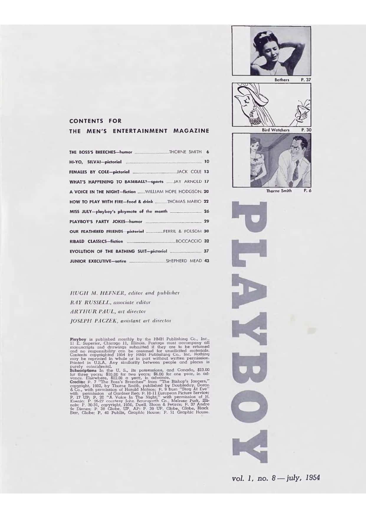 | Casa do Colecionador Playboy Americana Nº 008 em PDF - Neva Gilbert - Julho de 1954